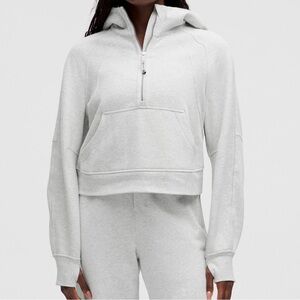 Lululemon Women’s Scuba Oversized Half Zip Hoodie Heather Grey XS/S
